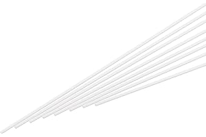 QUARKZMAN ABS Kunststoffstab Rundstab 1 mm x 250 mm für DIY-Modellmaterial, Architekturmodellbau, DIY-Sandtisch, Packung mit 15 Stück