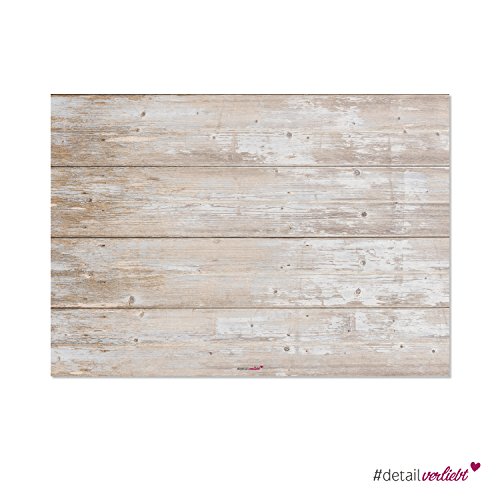 Papier-Tischset "Holz hell","used-look", "shabby-chic", in DIN A3, dv_121 – Ideal als Unterlage für Teller, Besteck und Gläser | Tisch Tischset Tischdecke Platzmatte Platz Esstisch Menü Essen Dinner #detailverliebt