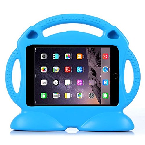 Blue Smile Face Case for Apple iPad Mini 1 2 3 Back Cover for iPad Mini. Light Weight Case for iPad Mini. Kids Case. Childrens Durable Strong Cute Fun Holder (Smiley Face Blue)