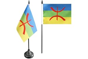 Flaggenfritze Tischflagge/Tischfahne Berber Amazigh + gratis Aufkleber