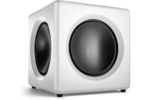 Wavemaster FUSION Subwoofer Attivo da 125 Watt con Amplificatore in Classe D, Applicabile Universalmente, Bianco Opaco