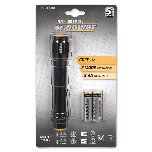 de.power LED Taschenlampe 2xAA LR6, 263 Lumen (ANSI) DP-014AA-C - 3