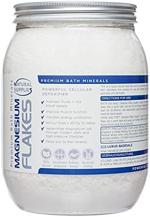 Magnesium Flakes 1.2kg, Premium Bath Salts Relaxing Therapy rehydrating Perfect