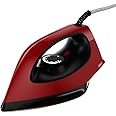 GM Orca Premium 1100 Watt Dry Iron Press | Dual Layer German Non-Stick Soleplate | 2 Year Manufacturer Warranty | 1.8 Meter Wire with 360° Swivel Cord | Shock Proof Body with Wider Sole Plate - Red