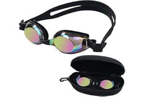 SSyang Lunettes de Natation Enfants，Lunette de Plongée Enfant Lunettes de Piscine Antibuée Lunette Piscine Enfant avec Boite，pour Fille Garçon 6-14 Ans