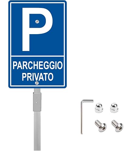 Cartello 'Parcheggio Privato' Con Simbolo Carro Attrezzi, 300x200 Mm, In Alluminio Composito (Dibond) 3 Mm, Per Esterni