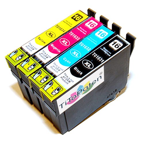 4x Epson Workforce WF 2530 WF kompatible XL Druckerpatronen - 1xSchwarz-1xCyan-1xMagenta-1xGelb - Patrone MIT CHIP !!!