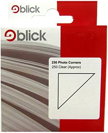 Blick Clear Photo Corners Transparent Acid Free Self Adhesive Easy Box Dispenser (1 Pack - 250 Corners)