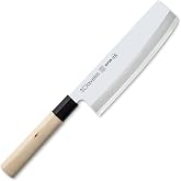 Stainless Steel Knife 18 cm Nipon Usuba Maple Wood Handle and Stamped Blade for Precise Cutting