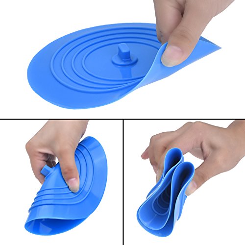 Mudder Waschbeckenstöpsel Badewannenstöpsel Ablaufstöpsel Abflussstopfen für Küche, Bad und Wäschereien 6 Zoll (Blau) - 4