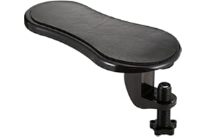 DILIREBA Poggiapolsi per Mouse, Supporto per Poggiapolsi, Poggiapolsi per Computer Regolabile, Memory Foam Rotante Ergonomico Poggiapolsi Regolabile per Ufficio, Lavoro, Studio, Gioco, Scrivania, Sedia (Nero)