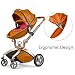 Hot Mom Pushchair 2016, 3 in 1 Baby Stroller Travel System With Bassinet Brown (blue)