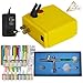 Produktbild AIRBRUSH SET Airbrush Kompressor Set AIRBRUSH KOMPLETT SET: MINI AIRBRUSH KOMPRESSOR CARRY I, AIRBRUSHPISTOLE DOUBLE ACTION 207D mit 0,3mm Nadel/Düse und 19-er AIRBRUSH-FARBEN-SET auf Wasserbasis