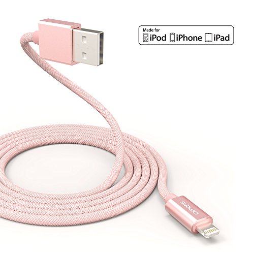 Lightning Ladekabel 1.2m [Apple MFi Zertifiziert] OMARS Dauerhaft umflochtenes Nylon USB Ladekabel mit Aluminum Anschluss für iPhone iPad und iPod - 2