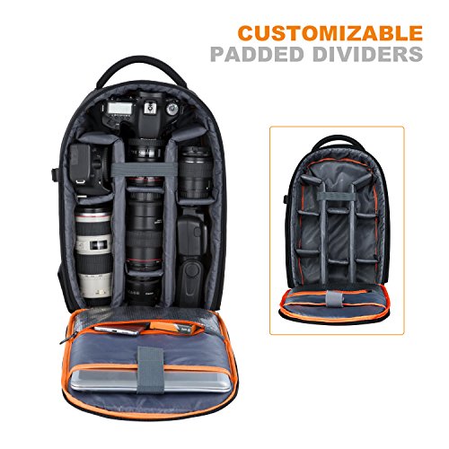 K F Concept KF13 037 Sac Photo  Sac Appareil Photo pour DSLR Canon Nikon Sony Olympus Noir