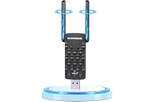 WONLINK 1800Mbps WiFi USB para PC Adaptador WiFi USB Inalámbrico Receptor WiFi USB 3.0, Ajustable Antena USB WiFi 6 Largo Alcance 5GHz y 2.4GHz sin Controlador, Señal Potente, Compatible Windows 11/10
