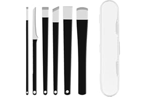 Weenwill Ingrown Toenail Tool Pedicure Tool Kit,6 Pcs Stainless Steel Professional Toenail Clippers Set Podiatry Tools for Men Women,Black