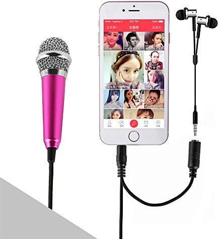 Tananada Mini Microphone, smallest most stylish Handheld mobile Karaoke Condenser microphone (noise reduction +high sound quality) for Voice Recording, Internet Chatting