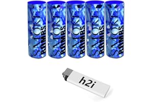 h2i Fumée volcan Fontaine – Tube fumé – Lot de 5 – Couleur de la fumée bleu/turquoise – Fumée dense et puissante – Durée de combustion : env. 45 secondes – Feu d'artifice pour toute l'année Catégorie