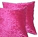 Produktbild Paar große Ebene Crush Samt Kissen 10 Farben, Pink, 45,7 x 45,7 cm