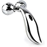 3D Face Massager, Body Sculpting Firmer Shaper/Muscle Relaxation/Skin Tighten Lift 360 Degrees Rotation Massage Roller Silver