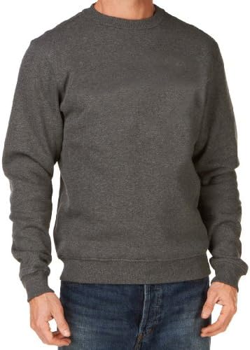 Mens Plain Classic Sweatshirts Sizes XS to 4XL - WORK CASUAL SPORTS LEISURE (4XL - XXXXL, CHARCOAL)