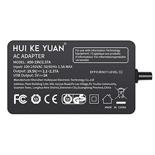 [TUV GS LISTED] HUIKEYUAN 45W 40W 30W 19V Notebook Laptop Netzteil Ladegerät Ladekabel für A110 A150 D150 D250 D255 D255e D257 D260 D270; Acer Acer Aspire One AOA150 AO756 AOD257 722 725 756 522 533 532h, Acer Aspire V5 V5-121 V5-122p V5-123 V5-131 V5-132 V5-132p V5-171; Acer Aspire V3 V5 E1 E11 E3 E5 E15 ES1 R14 R3 ES1 mit 5V 2A USB Hafen für Telefone und Tabletten, Stecker 5,5*1,7mm - 3