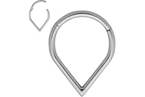 365 Sleepers G23 Titanio Unisex Lágrima Segmento Con Bisagras Anillo Hélice Tragus Septum Clicker Nariz Labio Aro Pendiente Joyería Piercing Del Cuerpo