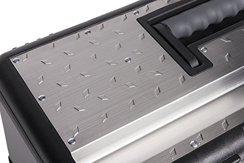 Professionelles Werkzeugkoffer Set: 2 xPROFI 18 mit Korpus aus Edelstahl, robustem Kunststoff-Rahmen und herausnehmbaren Werkzeugträger, Abläng – Vorrichtung im Deckel, zwei abschließbare Metallverschlüsse, Maße eines Koffers BxTxH: 47 x 23,8 x 20,3 cm - 4