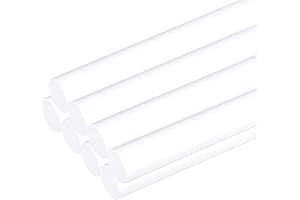 QUARKZMAN 8 Stück Acryl Kunststoff Rundstab 10mm x 250mm PMMA Acryl Kunststoff Stab Transparente Acryl Stäbe für DIY Handgefertigt Kunsthandwerk Beleuchtung Garten Dekorationen - 3/8" x 10"
