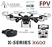 Produktbild efaso Quadcopter MJX X600 FPV WiFi Drohne mit 2.0 MP 720p HD-Kamera C4018 und VR 3D Brille - Mit One key return, Headless Mode, Flip-Funktion, LED Beleuchtung, stufenlosem Geschwindigkeitsregler und Rotorschutz