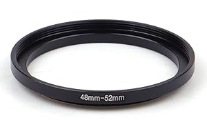 Pixco 48mm-52mm Step-Up Metal Filter Adapter Ring / 48mm Lens to 52mm Accessory (48mm-52mm)