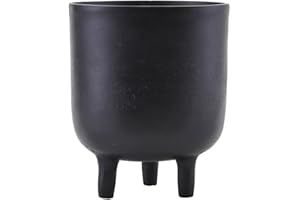 ‎HOUSE DOCTOR House Doctor Blumentopf, Jang, Schwarz oxidiert, Dm: 15 cm, h: 18 cm, Kupfer, LED-Birne, PVC, Glas, Dia