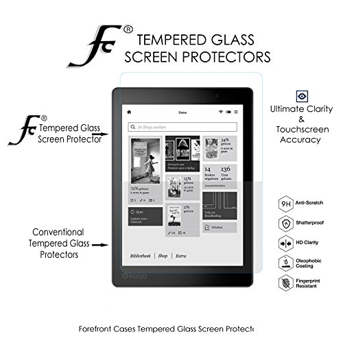 Forefront Cases® [HD KLARHEIT] Gehärtetes Glas Bildschirm Schutz Protektor Folie für Der neue Kobo Aura One (Veröffentlicht Septeber 2016) [ULTRA DÜNN nur 0.3mm] – 2ER PACK - 2