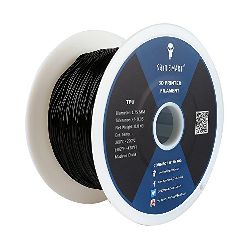 SainSmart Flexible TPU 3D Filament for 3D Printers 3D Drucker, 1,75 mm, 800g Spool
