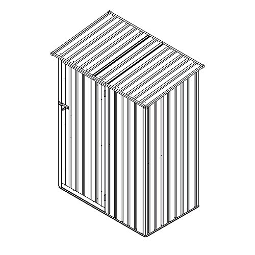 Geräteschrank Geräteschuppen Metall-Schrank Metall-Schuppen Garten-Schrank 130 cm x 80cm x 186 cm – Farbwahl (Grau / Anthrazit) - 5