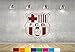 Produktbild FC Barcelona Art Wand Aufkleber jungen Schlafzimmer Wand Aufkleber Wandbild Fußball BAR1, 1150mm x 1150mm