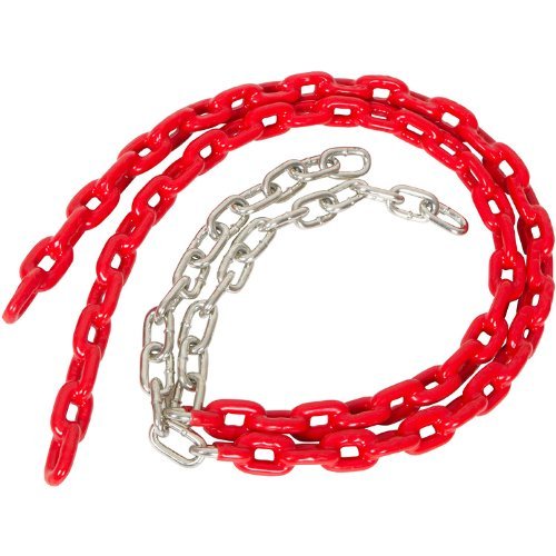 Swing Set Stuff 3 1/2 Ft Coated Trapeze Swing Chain (Pair) (Red) with SSS logo Sticker by Swing Set Stuff Inc.