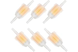 Xkzhrr Kraftstofffilter,6 Stück 6mm / 8mm,Benzinfilter Universal Gasöl,kraftstofffilter benzin,Flüssigkeitsfilter Benzinfilter für Rasenmäher Auto Motorrad Roller Mofa Diesel Moped