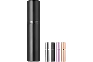 BRARIOS Atomizador de perfume rellenable, vacío de viaje, atomizador de perfume portátil, 5 ml, pulverizador de bolsillo para viajes (negro J)