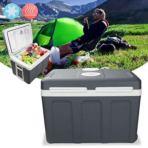 Hengda 45 Liter Kühlbox, WÄRMT und KÜHLT, tragbare thermo-Elektrische Kühlbox 12 V und 230 V, Mini-Kühlschrank für Auto, Lkw, Camping, Steckdose Energieklasse - 6