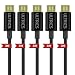 Produktbild Micro USB Kabel ULTRICS®[3M/9FT] 5 Pack Premium USB 2.0 Ein Stecker zu Micro B EMI & EMV Abschirmung Metallgeflecht, Folie, vergoldet Daten Sync Aufladung Micro USB Kabel Android, Samsung, Tablets, PS4, XBOX One