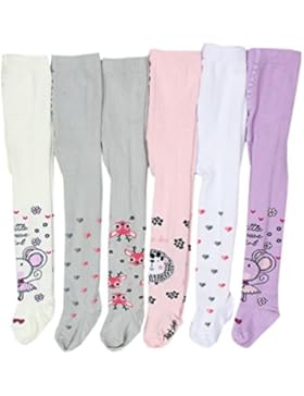 TupTam Mädchen Strickstrumpfhosen Baumwolle 6er Pack