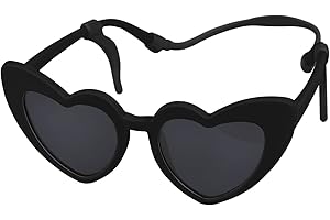 besbomig Cute Kids Polarized Sunglasses Girls Heart Shaped Sunglasses Unbreakable Retro Glasses Flexible Frame UV400 Protection for Children Toddler Boys Age 3-10