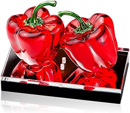 Auto Perfume Block Base Car Interior Decoration Colourful Crystal Chili Sculpture , SUV Air Fresher Seat Decor Truck Dashboard Ornaments Home Craft , Red
