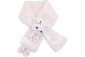 Toyhood Kids Cute Scarf, Bunny Winter Soft Plush Scarves, Warm Neck Wrap Cross Collar for Children Boys Girls, for Winter Christmas Holiday