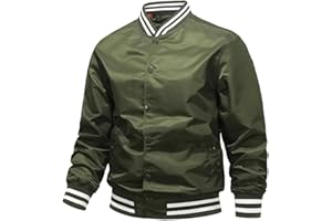 WNUKATO Men's Baseball Jersey Aviator Jacket Couple Models Windproof Casual Jacket