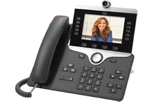 Cisco IP Phone 8845 - Visiophone IP - avec Appareil Photo numérique, Interface Bluetooth - SIP, SDP - 5 Lignes - Charbon, Gris foncé
