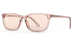 Bloomoak Rose Tinted Migränebrille, FL-Flex Lichtempfindlichkeit Linderungsbrille für fluoreszierende LED-Blende, Photophobie, Augenbelastung