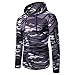 Price comparison product image PRINCER Men's Shirts, Camouflage Pullover Hooded T-Shirt Suntan-Proof Tees Shirt Wilderness Adventure Blouse Polo Shirts Summer Camp Tops Vest for Men Teenagers (Gray 3, L)